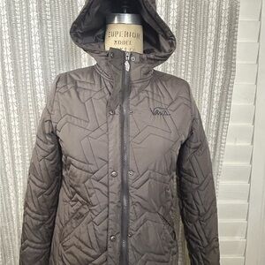 Vans Women's Quilted Puffer Jacket - Dark Gray
